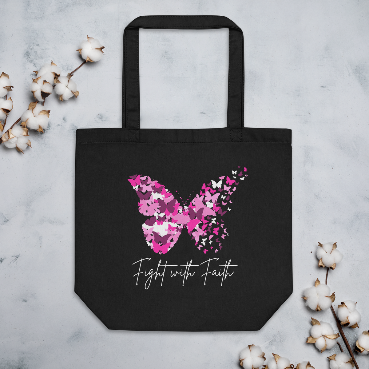 Pink Butterfly Eco Tote Bag