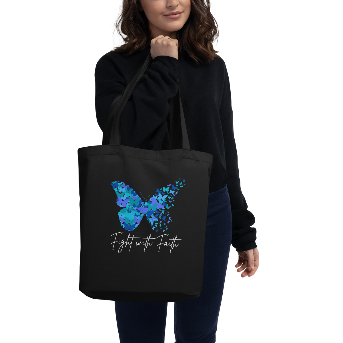 Blue Butterfly Eco Tote Bag